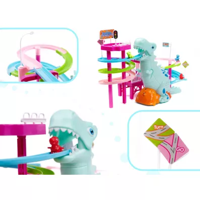 Tor wy�cigowy dinozaur zje�d�alnia ruchome schody LED d�wi�k