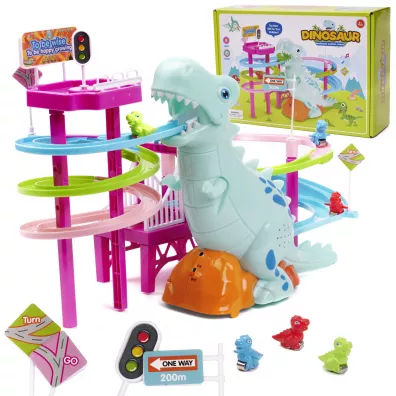 Tor wy�cigowy dinozaur zje�d�alnia ruchome schody LED d�wi�k