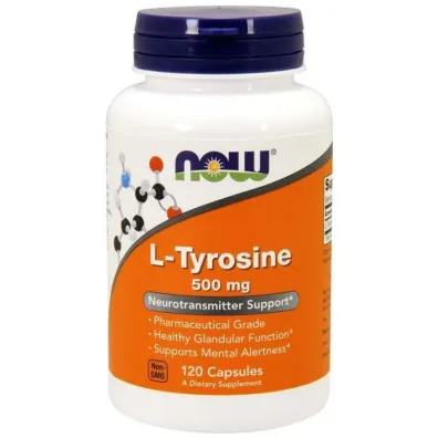 Now Foods L-Tyrozyna 500 mg Suplement diety 120 kaps.