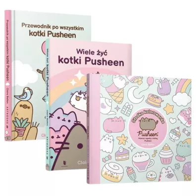 Pakiet: Przewodnik po wszystkim kotki Pusheen, Wiele �y� kotki Pusheen, Pusheen. S�odka kolorowanka. Koloruj i zgaduj z kotk� Pusheen