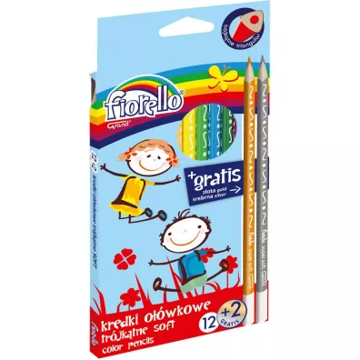 Fiorello Kredki o��wkowe tr�jk�tne Super Soft 14 szt.