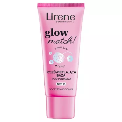Lirene Glow Match! Roz�wietlaj�ca baza pod podk�ad Soczysta Poziomka 30 ml