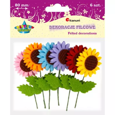 Titanum Filcowe s�oneczniki na druciku 80 mm