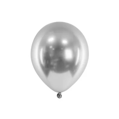 Balony Glossy srebrne 46cm