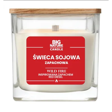 Big Nature �wieca sojowa WILD FIRE zapach inspirowany Red Diesel 220 g