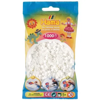 Koraliki Midi w woreczku 1000el bia�e Hama