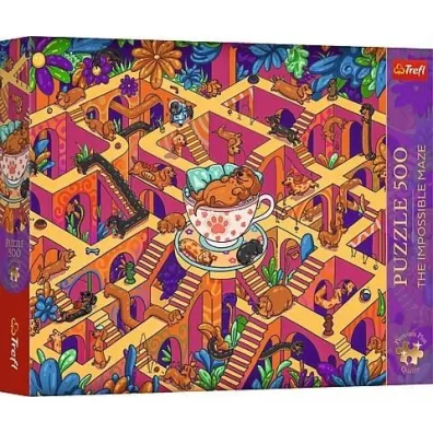 Puzzle 500 element�w Premium Weso�e Jamniki TREFL 37630