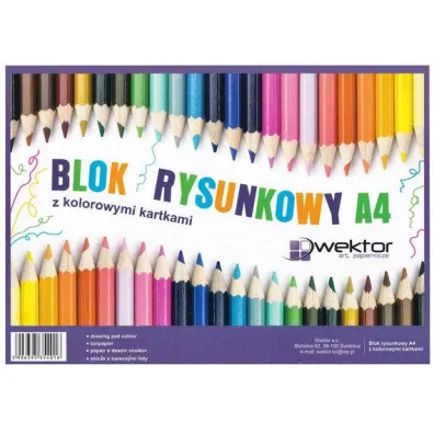 Blok rysunkowy a4 kolor Wektor 10szt/opak