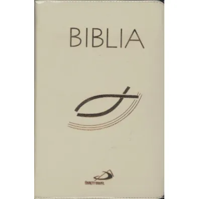 Biblia z rybk� z suwakiem ecru