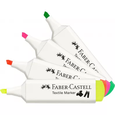 Faber-Castell Markery do tkanin Neon 4 szt.