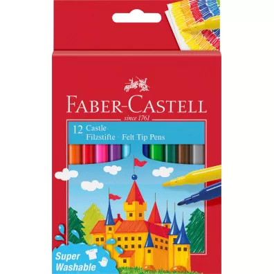 Faber-Castell Flamastry Zamek 12 szt.