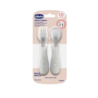 Chicco Sztuce metalowe szare 18m+