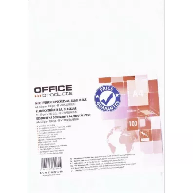 Office Products Koszulki A4 PP krystal 60mikr. 100 szt.
