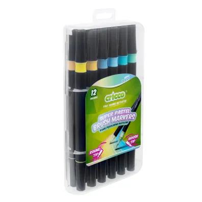 Cricco Pisaki p�dzelkowe pastelowe dwustronne 12 szt.