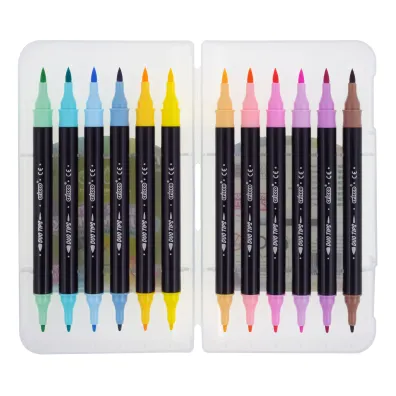 Cricco Pisaki p�dzelkowe pastelowe dwustronne 12 szt.