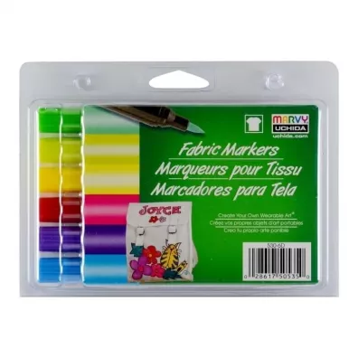 Marvy Markery tekstylne Brush 6 kolor�w