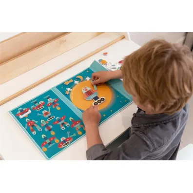 Uk�adanka magnetyczna kszta�ty i kolory Kosmos Scratch