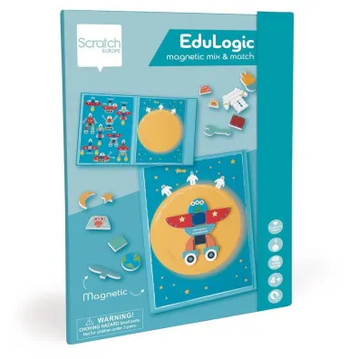 Uk�adanka magnetyczna kszta�ty i kolory Kosmos Scratch