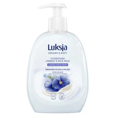 Luksja Nawil�aj�ce kremowe myd�o w p�ynie Len i Mleczko Ry�owe 500 ml