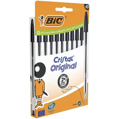 Bic D�ugopis Cristal Original 10 szt czarny