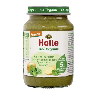 Holle Szpinak z ziemniakiem bezglutenowy od 5 miesi�ca Demeter 190 g Bio