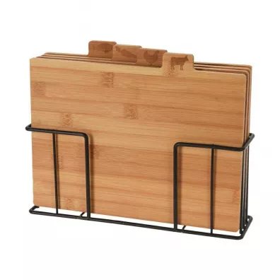 Excellent Houseware Deska do krojenia na stojaku Komplet 4 szt.