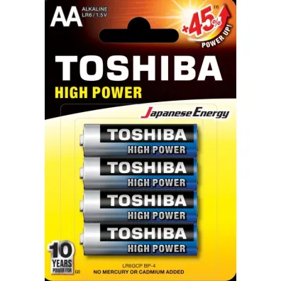 Toshiba Baterie LR6 (AA) High Power 4 szt.