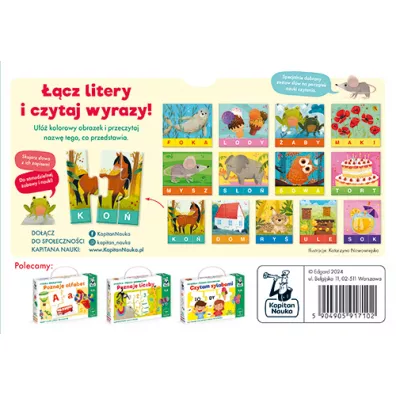Puzzle edukacyjne. Pierwsze s�owa. Kapitan Nauka Edgard