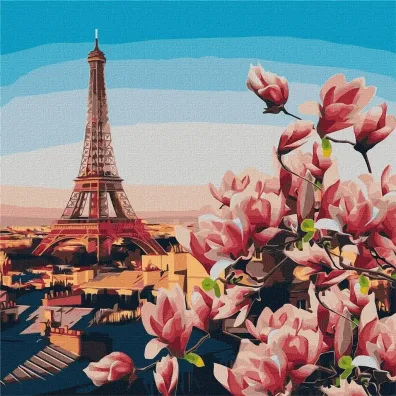 Ideyka Malowanie po numerach - Magnolie paryskie 50x50cm
