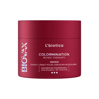 LBiotica Biovax Colormination Bond-Therapy maska odbudowuj�ca wyd�u�aj�ca trwa�o�� koloru 200 ml