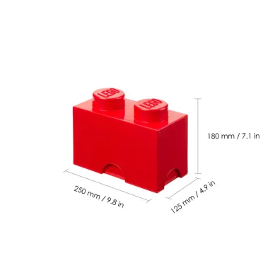Pojemnik klocek LEGO Brick 2 Czerwony