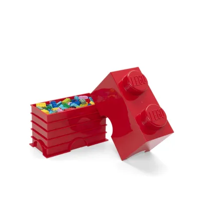 Pojemnik klocek LEGO Brick 2 Czerwony