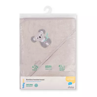 Babyono Okrycie k�pielowe bambusowe - r�cznik z kapturkiem Natural Bamboo 100X100cm