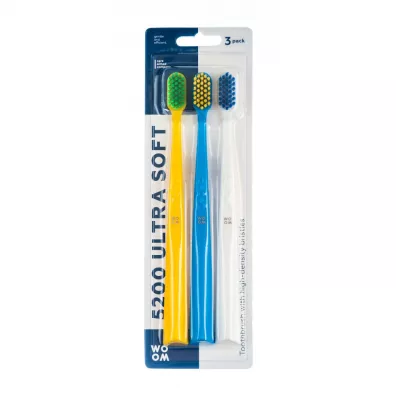 Woom 5200 Ultra Soft Toothbrush szczoteczka do zbw 3 szt.