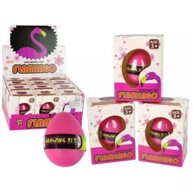 Rosn�ce jajo flaming 6cm r�owe