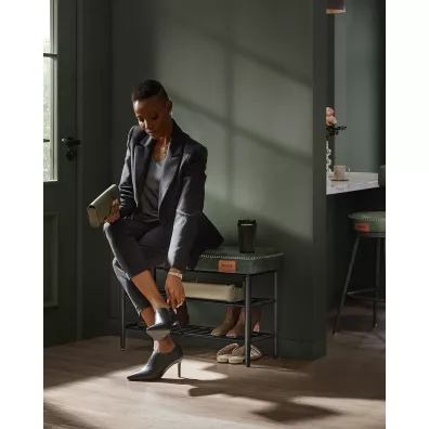 Songmics awka na buty sztuczna skra ziele
