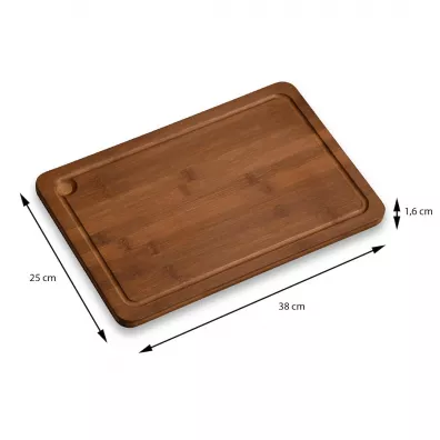 Kesper Deska do krojenia i serwowania ciemny bambus 25x38 cm