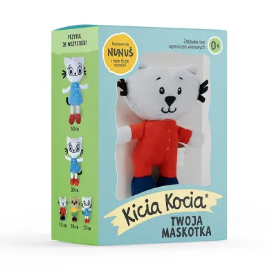 Maskotka Nunu� w pude�ku. Kicia Kocia Media Rodzina