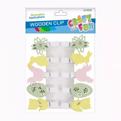 Craft with Fun Ozdoba drewniana Klamerki Wiosna