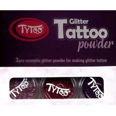 Tytoo. Tatua�e zestaw brokat�w 3 kolory