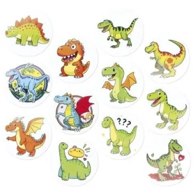 Titanum Naklejki papierowe na ta�mie Dinozaury 500 szt.