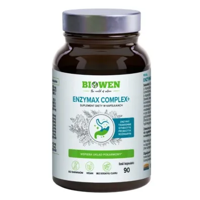 Biowen Kapsu�ki na wsparcie trawienia enzymax complex+ Suplement diety 90 kaps.
