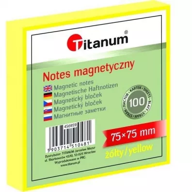 Titanum Notes elektorstatyczny ��ty 75x75mm 100 kartek