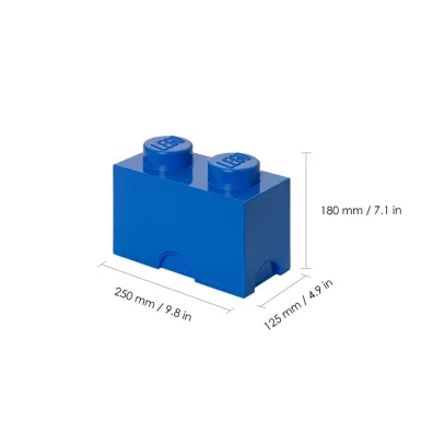 Pojemnik klocek LEGO Brick 2 Niebieski