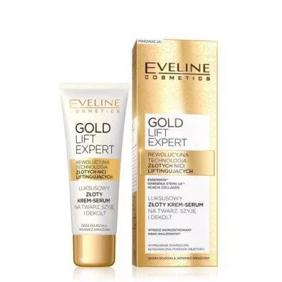 Eveline Cosmetics Luksusowy zoty krem-serum na twarz szyj i dekolt dla skry dojrzaej 40 ml