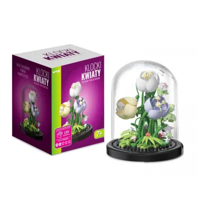 Klocki pod kloszem tulipany