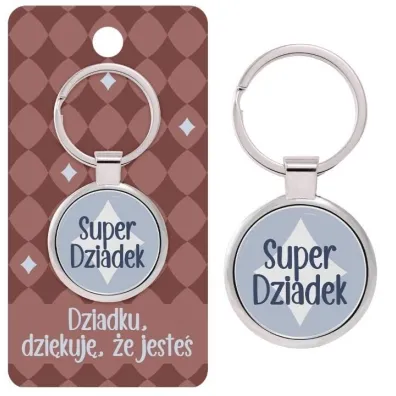Be-Happy Gifts Brelok prezentowy Super Dziadek