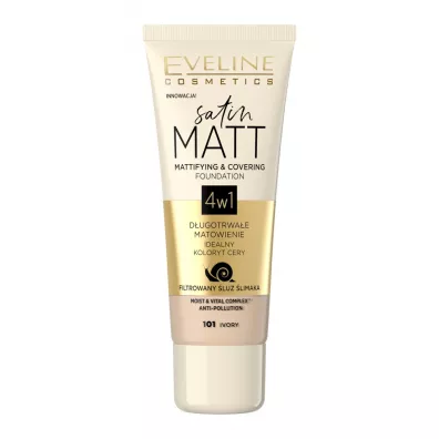 Eveline Cosmetics Satin Matt Foundation matuj�cy podk�ad do twarzy 101 Ivory 30 ml