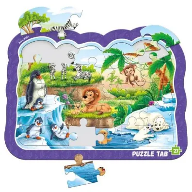 Puzzle ramkowe 24 el. Zwierzeta w zoo Roter Kafer