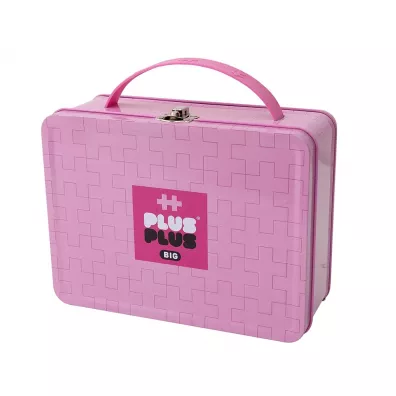 Klocki Plus-Plus Big 70 el. Metalowa rowa walizeczka